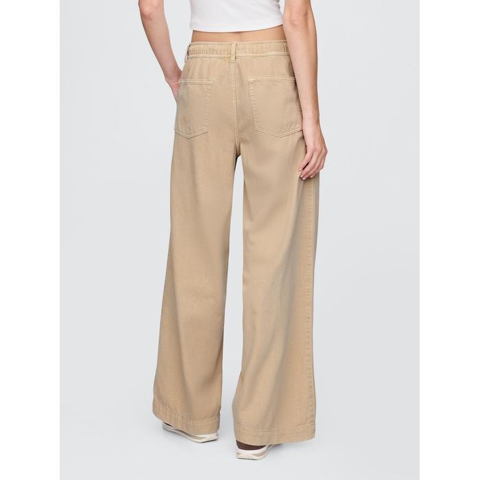 Mid Rise UltraSoft Easy Baggy Jean Pantolon цвет: Бежевый