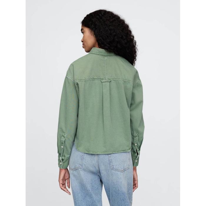 UltraSoft Denim Crop Big Gömlek цвет: Хаки