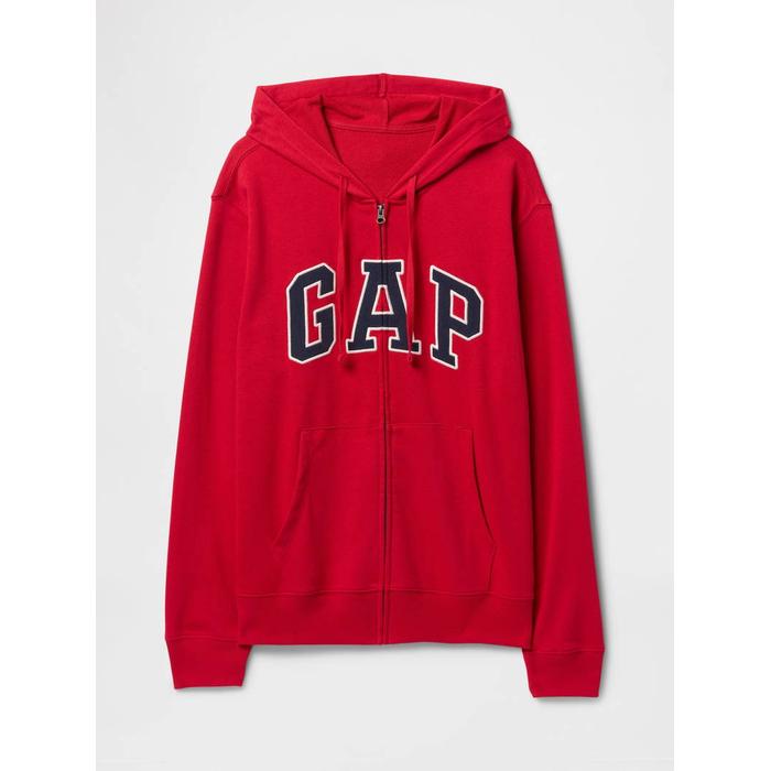 Gap Logo Fermuarlı Havlu Kumaş Sweatshirt цвет: Красный