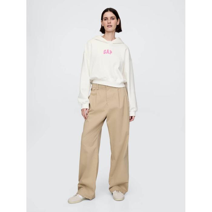 Gap Logo VintageSoft Crop Fleece Sweatshirt цвет: Белый