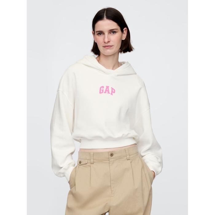 Gap Logo VintageSoft Crop Fleece Sweatshirt цвет: Белый