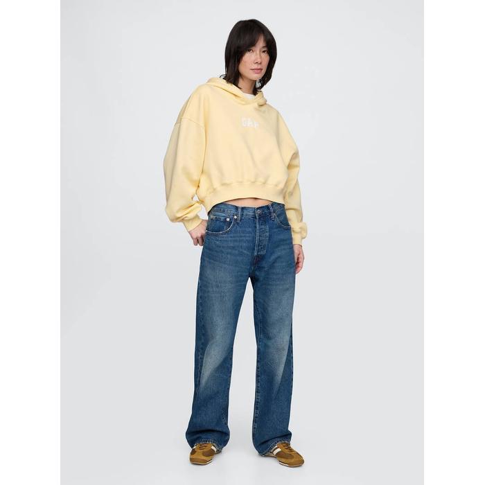 Gap Logo VintageSoft Crop Fleece Sweatshirt цвет: Жёлтый