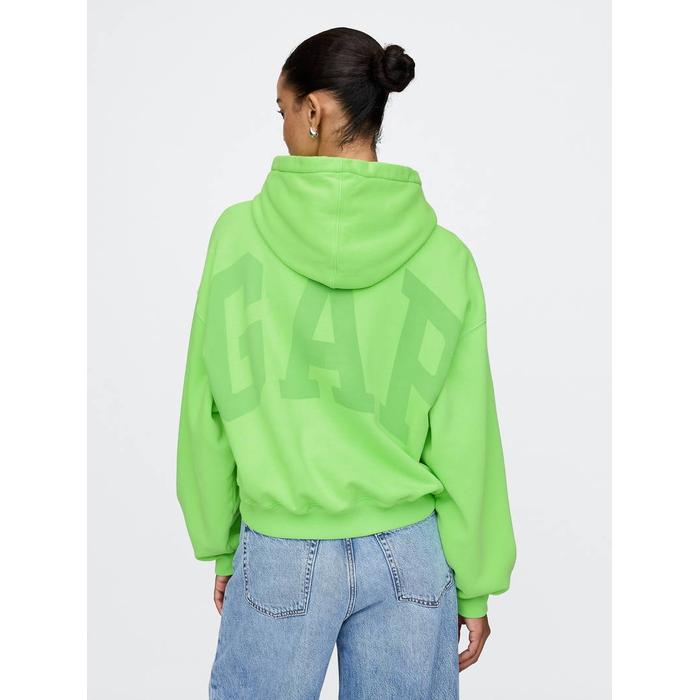 Gap Logo VintageSoft Crop Fleece Sweatshirt цвет: Зелёный