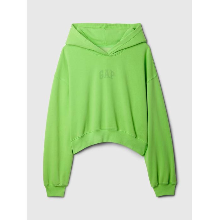 Gap Logo VintageSoft Crop Fleece Sweatshirt цвет: Зелёный