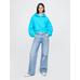 Gap Logo VintageSoft Crop Fleece Sweatshirt цвет: Голубой