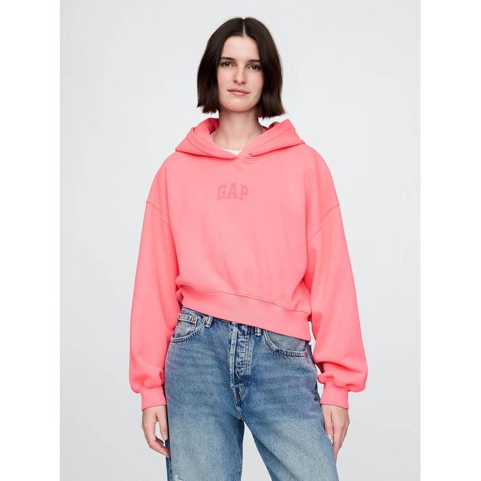 Gap Logo VintageSoft Crop Fleece Sweatshirt цвет: Розовый