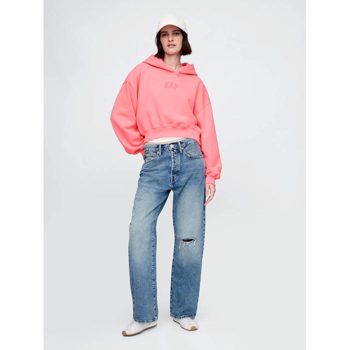 Gap Logo VintageSoft Crop Fleece Sweatshirt цвет: Розовый