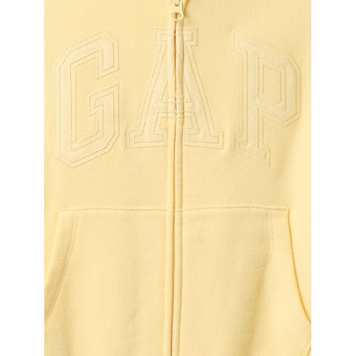 Винтажная флисовая толстовка на молнии с логотипом Gap цвет: Жёлтый