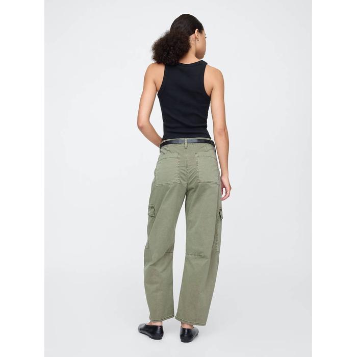 High Rise Barrel Kargo Khaki Pantolon цвет: Хаки