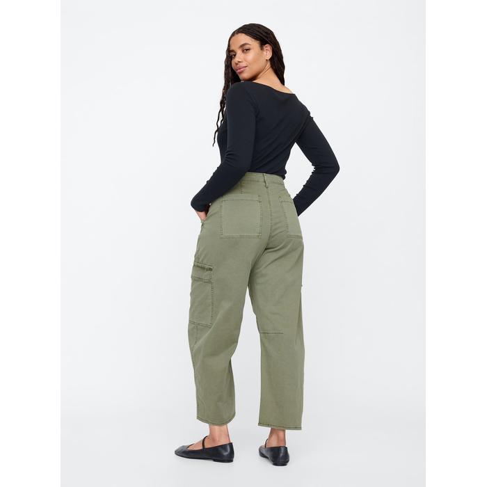 High Rise Barrel Kargo Khaki Pantolon цвет: Хаки