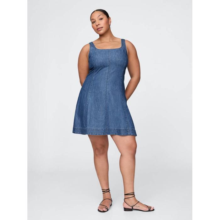 Denim Mini Elbise цвет: Синий