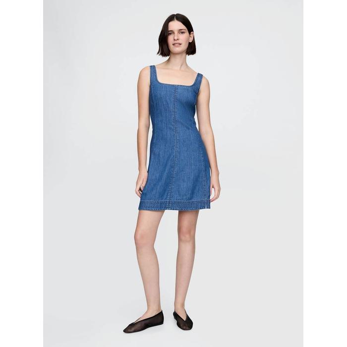 Denim Mini Elbise цвет: Синий