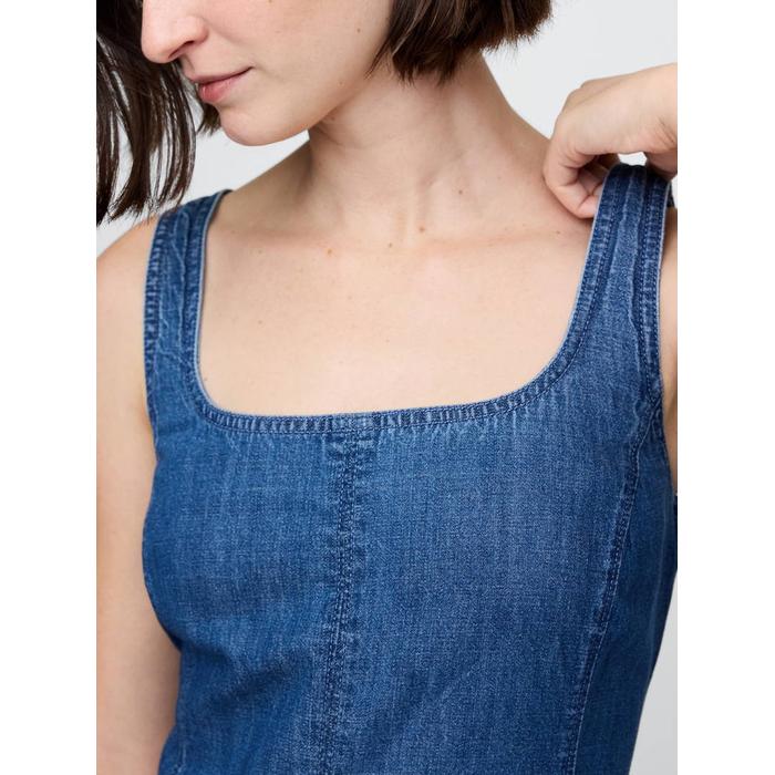 Denim Mini Elbise цвет: Синий