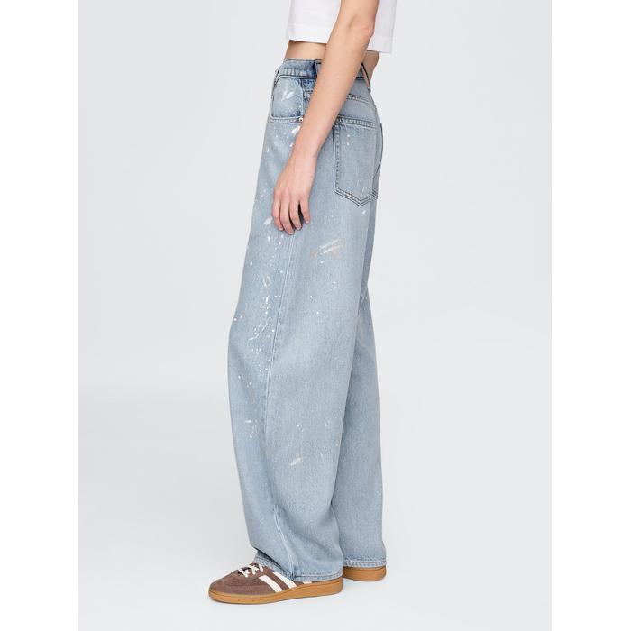 High Rise UltraSoft Barrel Jean Pantolon цвет: Голубой