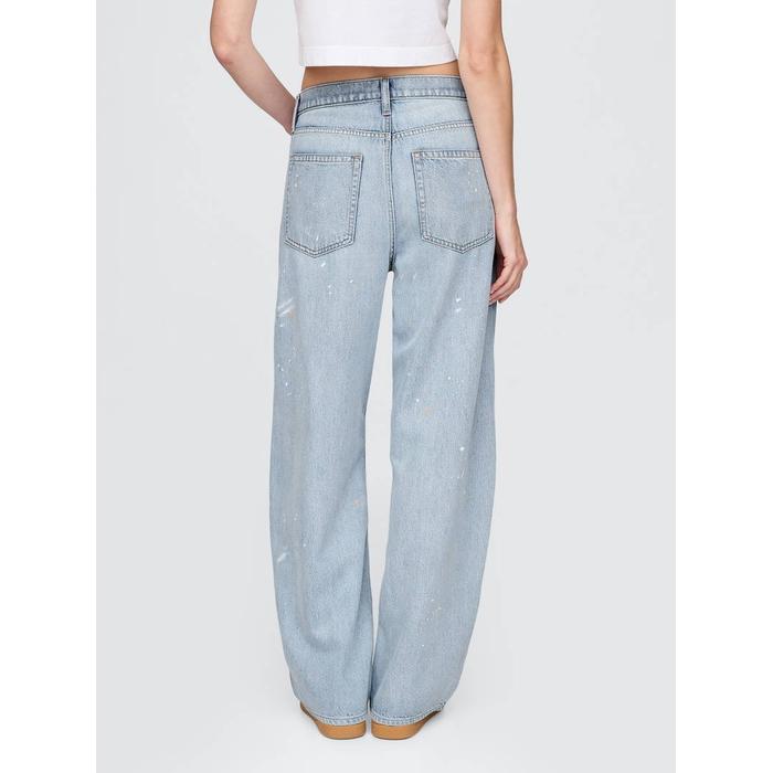 High Rise UltraSoft Barrel Jean Pantolon цвет: Голубой