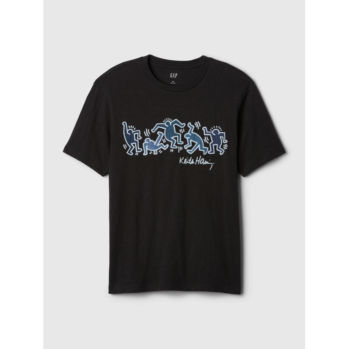 Футболка с рисунком Gap × Keith Haring цвет: Чёрный