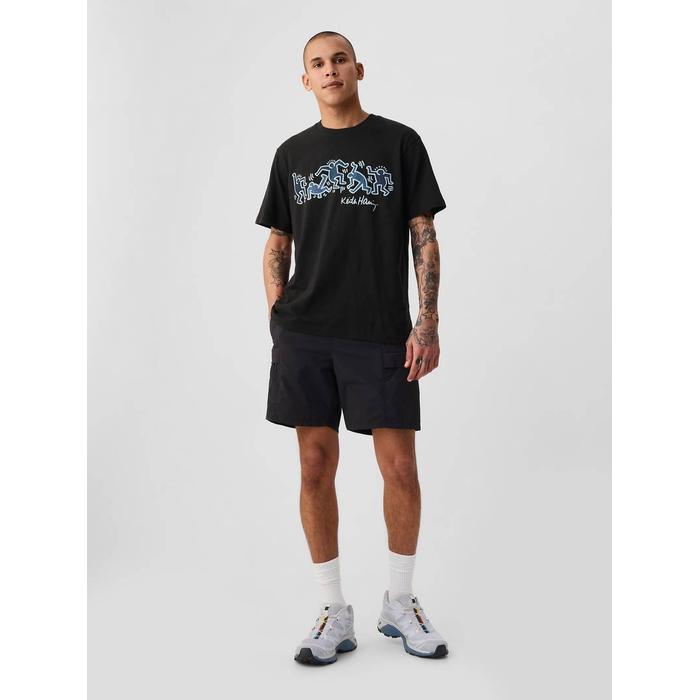 Футболка с рисунком Gap × Keith Haring цвет: Чёрный