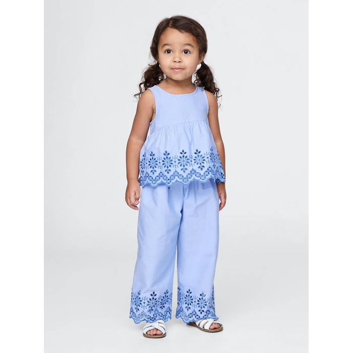 Eyelet Poplin Outfit Set цвет: Голубой