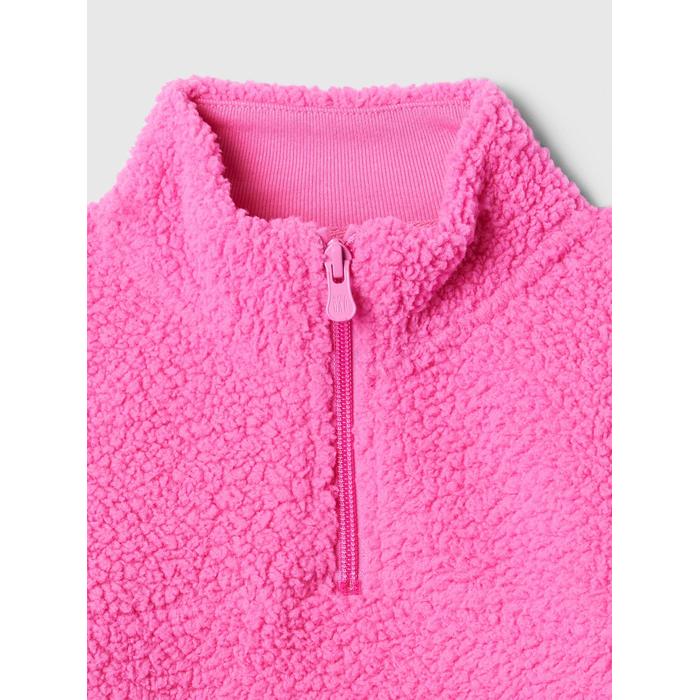 Sherpa Çeyrek Fermuarlı Sweatshirt цвет: Розовый