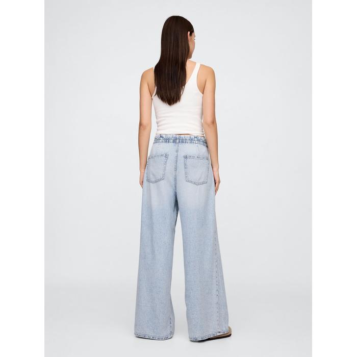 Mid Rise SuperLight Pull-On Baggy Jean Pantolon цвет: Голубой