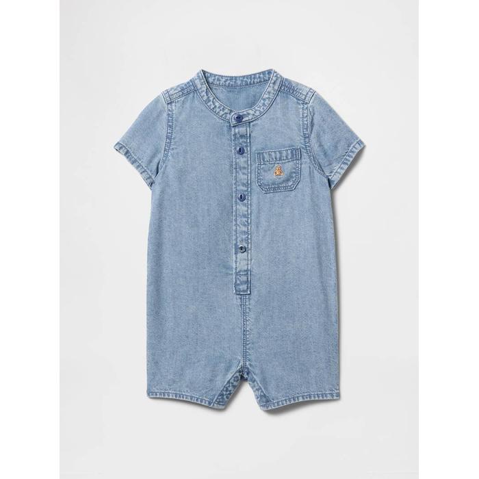 Brannan Bear İşlemeli Denim Tulum цвет: Голубой