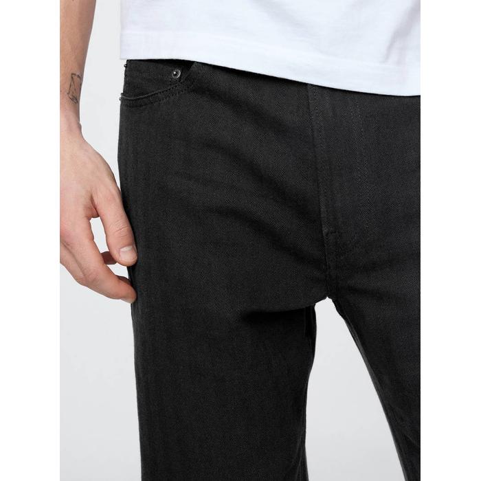 Keten Karışımlı 90's Loose Herringbone Pantolon цвет: Чёрный