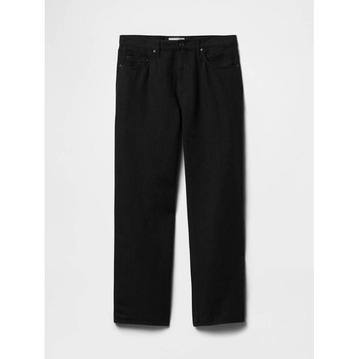 Keten Karışımlı 90's Loose Herringbone Pantolon цвет: Чёрный