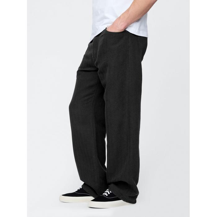 Keten Karışımlı 90's Loose Herringbone Pantolon цвет: Чёрный