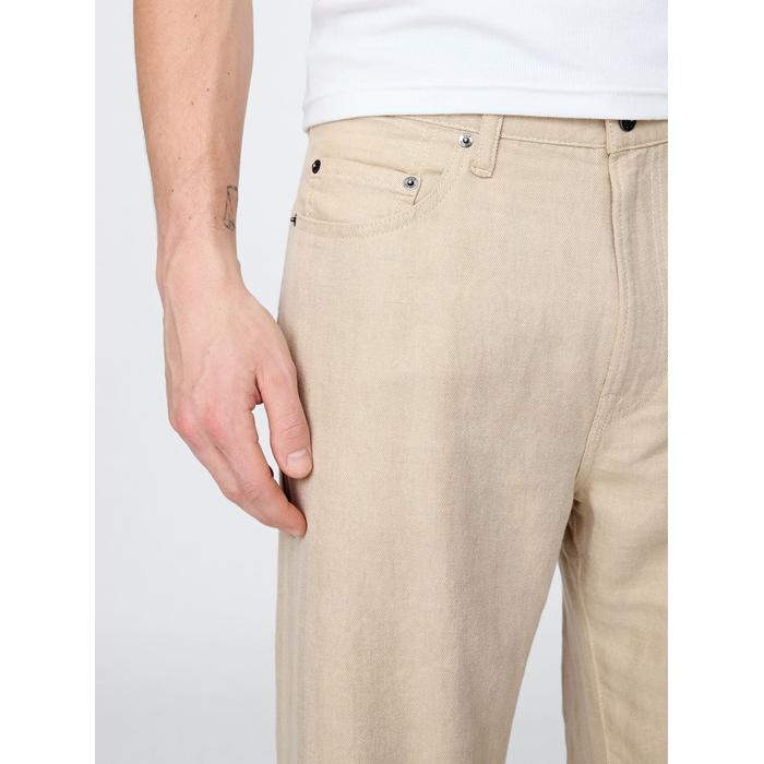 Keten Karışımlı 90's Loose Herringbone Pantolon цвет: Бежевый