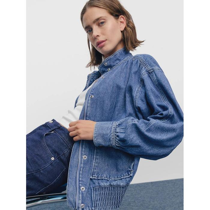 UltraSoft Denim Bomber Ceket цвет: Голубой