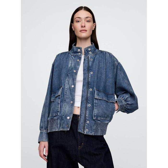 UltraSoft Denim Bomber Ceket цвет: Голубой