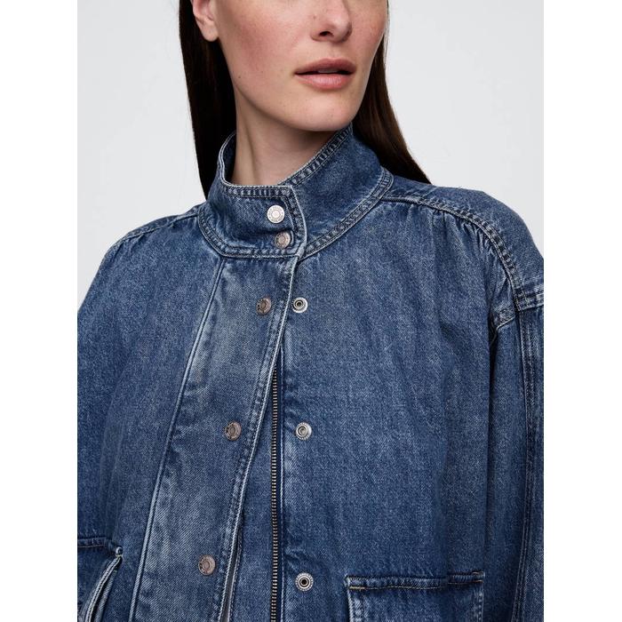 UltraSoft Denim Bomber Ceket цвет: Голубой