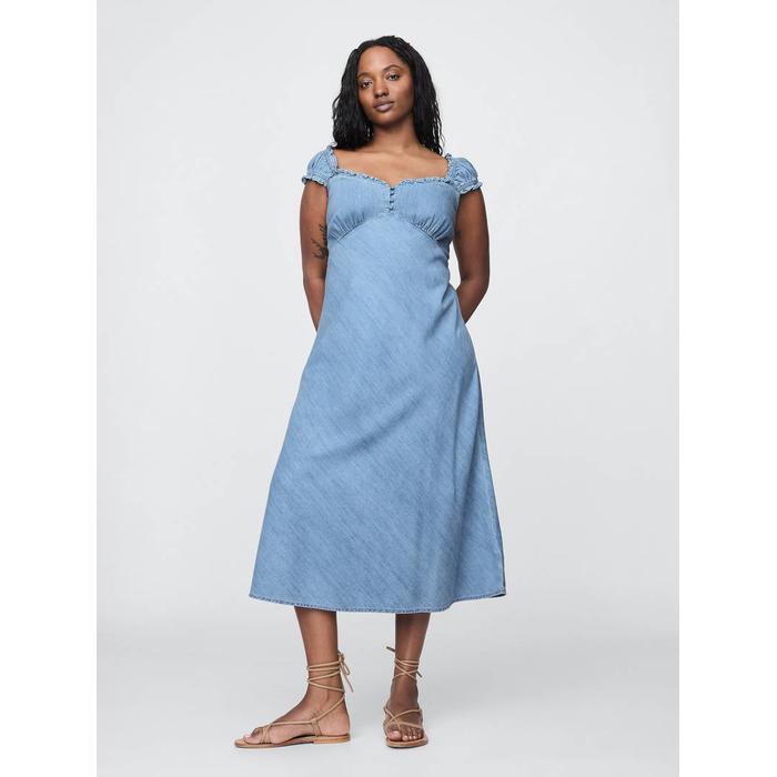 Denim Maxi Elbise