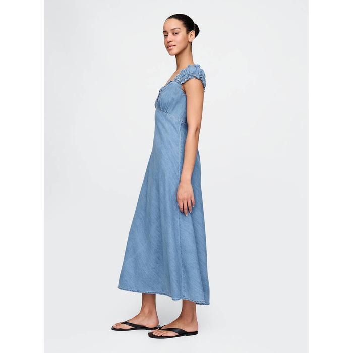 Denim Maxi Elbise