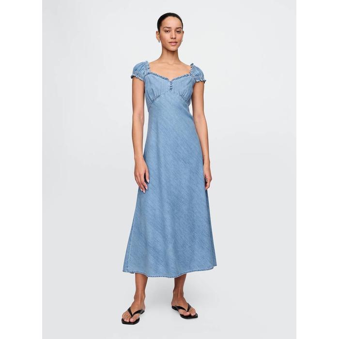 Denim Maxi Elbise