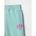 Спортивные штаны Минни Маус с логотипом Gap цвет: Зелёный