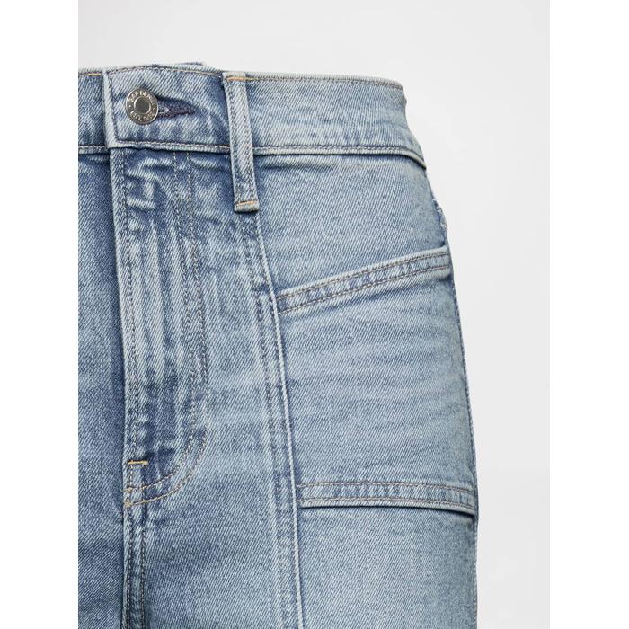 High Rise Wide-Leg Jean Pantolon цвет: Голубой
