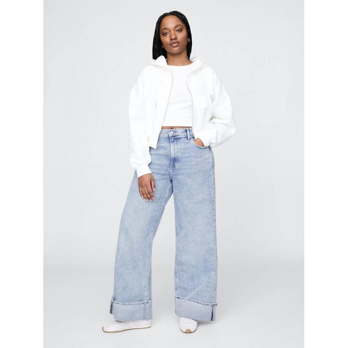 High Rise Wide Leg Jean Pantolon цвет: Голубой