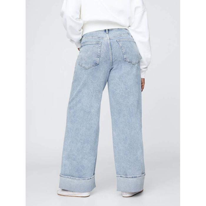 High Rise Wide Leg Jean Pantolon цвет: Голубой