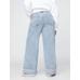 High Rise Wide Leg Jean Pantolon цвет: Голубой