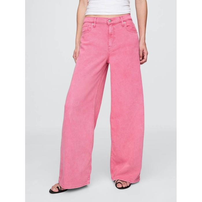 Mid Rise UltraSoft Baggy Jean Pantolon цвет: Розовый