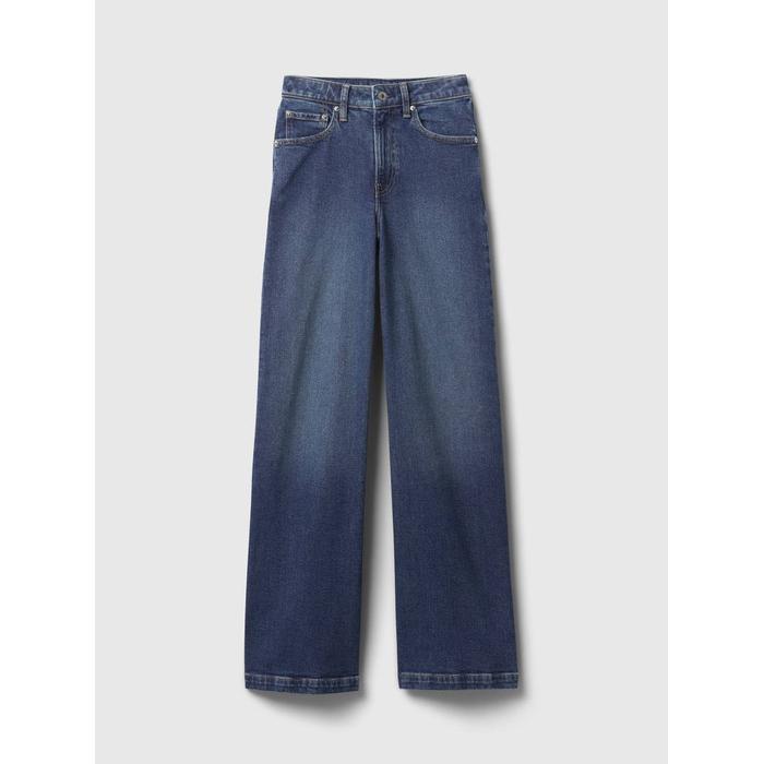 High Rise Stride Wide-Leg Curvy Jean Pantolon цвет: Синий