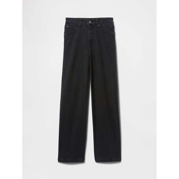 High Rise Stride Wide-Leg Curvy Jean Pantolon цвет: Чёрный