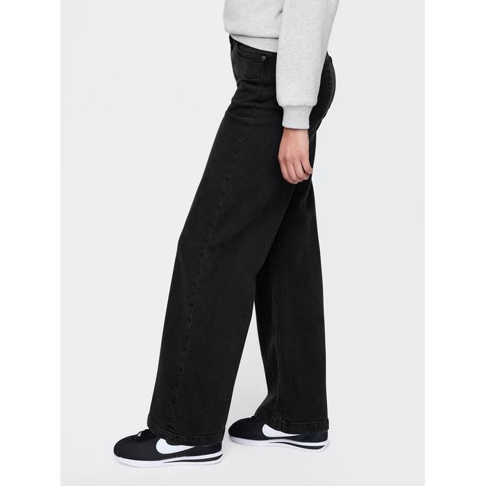 High Rise Stride Wide-Leg Curvy Jean Pantolon цвет: Чёрный