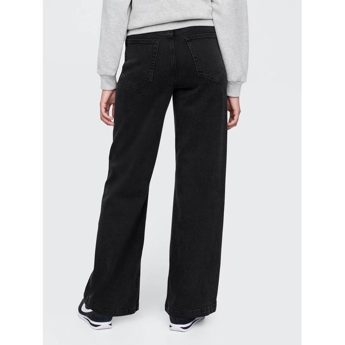 High Rise Stride Wide-Leg Curvy Jean Pantolon цвет: Чёрный
