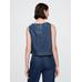 UltraSoft Denim Crop Bluz цвет: Синий