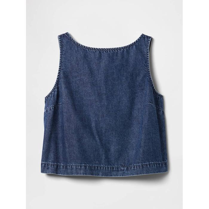 UltraSoft Denim Crop Bluz цвет: Синий