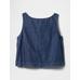 UltraSoft Denim Crop Bluz цвет: Синий