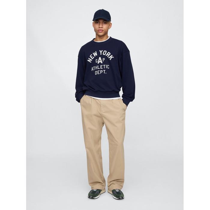 Винтажная толстовка с логотипом New York Gap цвет: Синий