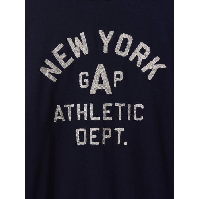 Винтажная толстовка с логотипом New York Gap цвет: Синий